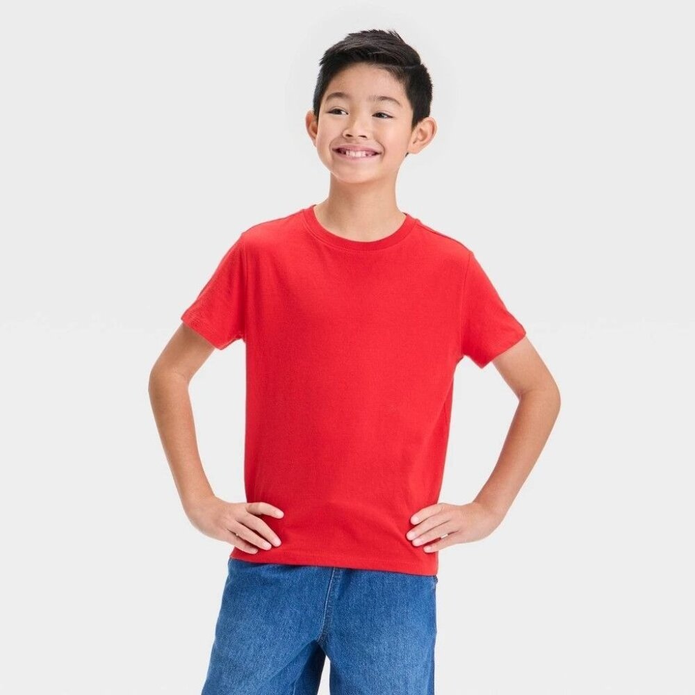 NWT Boys Short Sleeve T-Shirt - Cat & Jack Red XXL (16/18)